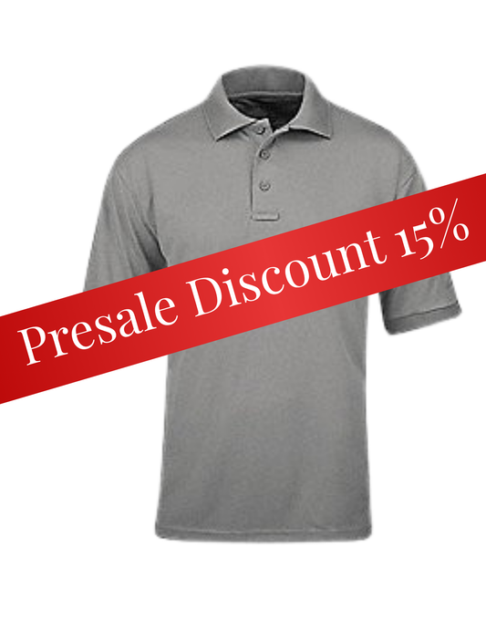 Grey Interlock Polo
