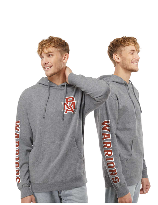 Warriors Sleeve Med Grey Hoodie Sweatshirt